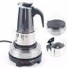 cafetera expressomaker moka acero inoxidable  con estufa