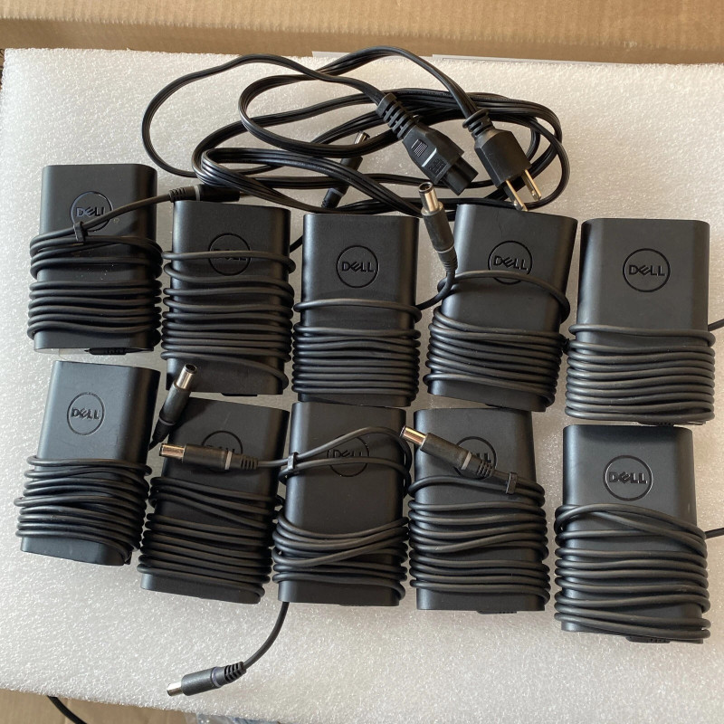 Cargador Dell de 65W 19.5V 3.34A con conector grande y cable de alimentación
