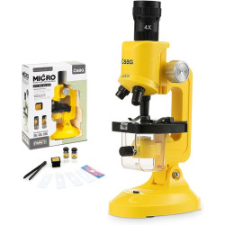 microscopios de plastico para ninos, 100, 400, 1200x