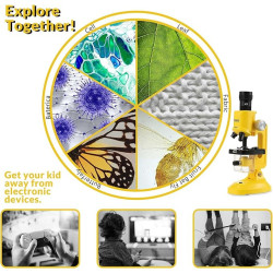 microscopios de plastico para ninos, 100, 400, 1200x