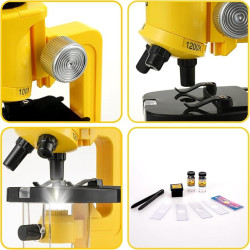 microscopios de plastico para ninos, 100, 400, 1200x