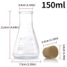 juego de frasco de vidrio de borosilicato graduado 8.5 fl oz5.1fl oz y 1.7fl oz