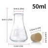 juego de frasco de vidrio de borosilicato graduado 8.5 fl oz5.1fl oz y 1.7fl oz
