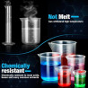 kit de laboratorio  de vasos y cilindros medidores de plastico