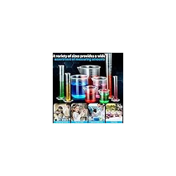 kit de laboratorio  de vasos y cilindros medidores de plastico
