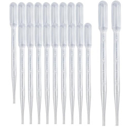 juego de 5 pipetas plasticas con cuentagotas de o.1 onzas liquidas(20 unidades)