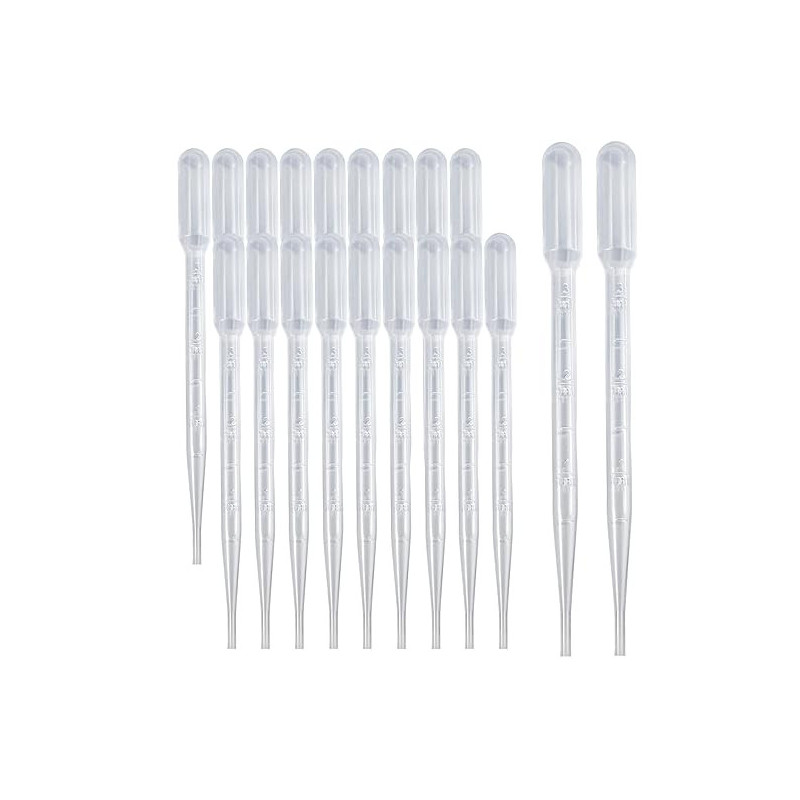 juego de 5 pipetas plasticas con cuentagotas de o.1 onzas liquidas(20 unidades)