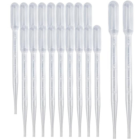 juego de 5 pipetas plasticas con cuentagotas de o.1 onzas liquidas(20 unidades)