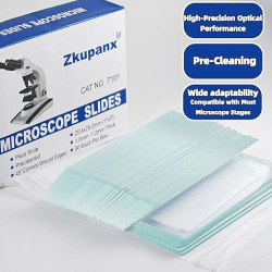 caja de portaobjetos de vidrio 50 diapositivas y 100 cubre objetos