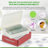 set de porta objetos preparados para microscopio AmScope( 25 unidades)