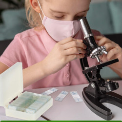set de porta objetos preparados para microscopio AmScope( 25 unidades)