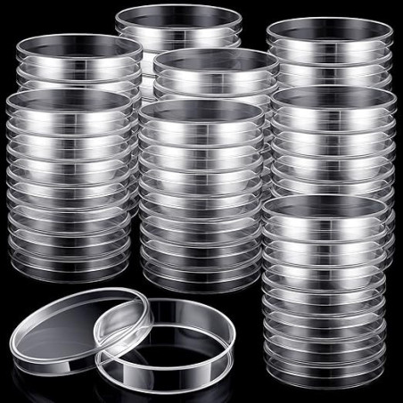 placas Petri de plastico esteril con tapas de 2362diametrox 0.591 (10 unidades)