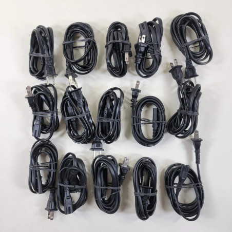 cables de alimentación AC  de 5 pies con enchufe de dos patas NEMA 1-15P