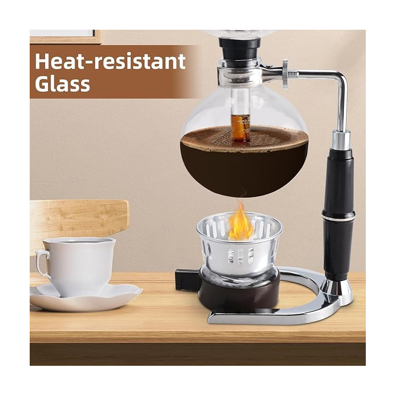 cafetera sifhon 5 tazas, 16 onzas