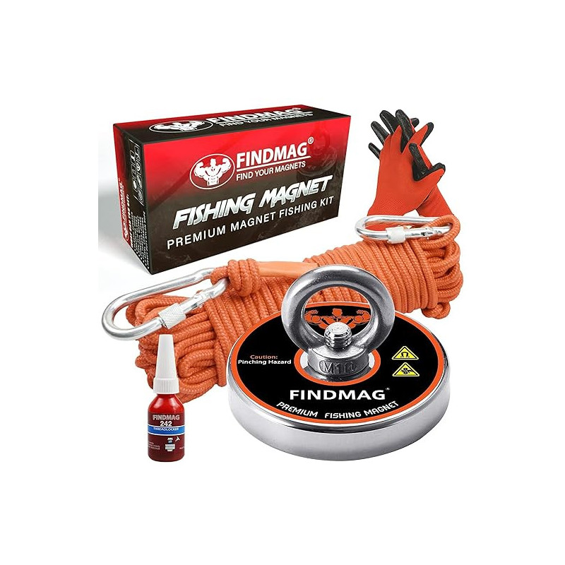 kit de imanes de pesca con fuerza de traccion 600 libras