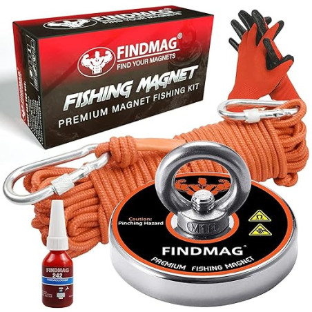kit de imanes de pesca con fuerza de traccion 600 libras