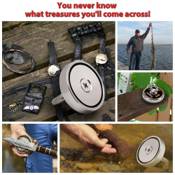 kit de imanes de pesca con fuerza de traccion 600 libras