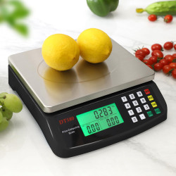 Bascula de cocina negra con calculo de precio d 66 libras